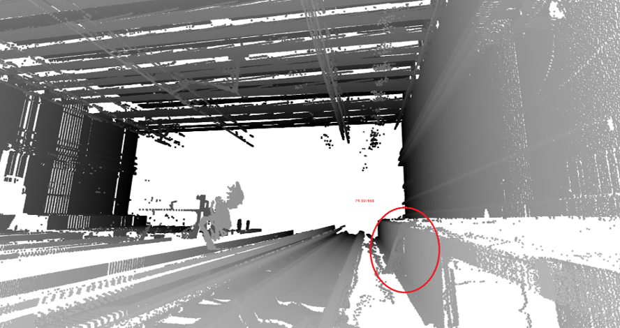 vue LIDAR sur chariot LEYFA